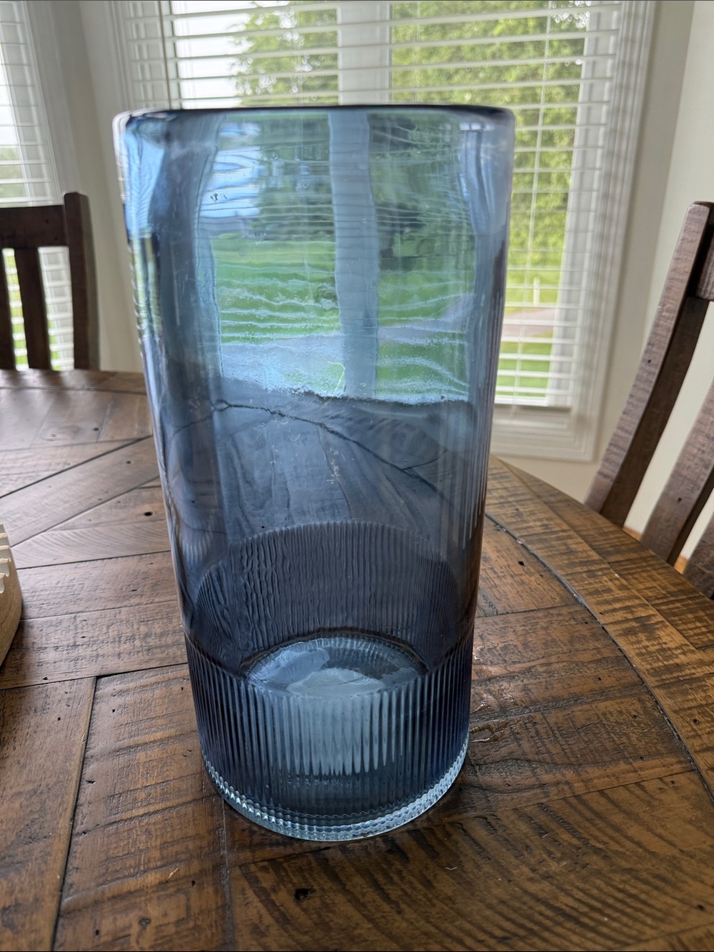 Threshold Tall Blue Glass Vase